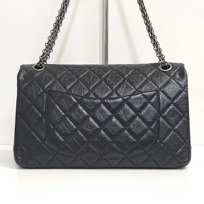 [BUNJANG] Chanel 2.55 Medium Flap Bag (Black) / 샤넬 2.55 빈티지 미듐(28) 플랩 백 은장 블랙