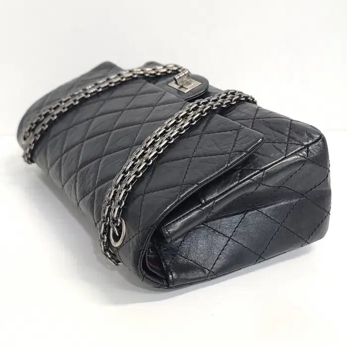 [BUNJANG] Chanel 2.55 Medium Flap Bag (Black) / 샤넬 2.55 빈티지 미듐(28) 플랩 백 은장 블랙