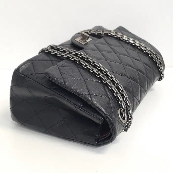 [BUNJANG] Chanel 2.55 Medium Flap Bag (Black) / 샤넬 2.55 빈티지 미듐(28) 플랩 백 은장 블랙