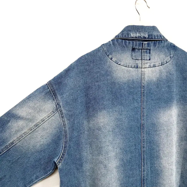 [BUNJANG] Private Distroyed Denim Jacket L / +프리베이트 디스트로이드 데님자켓 Y683