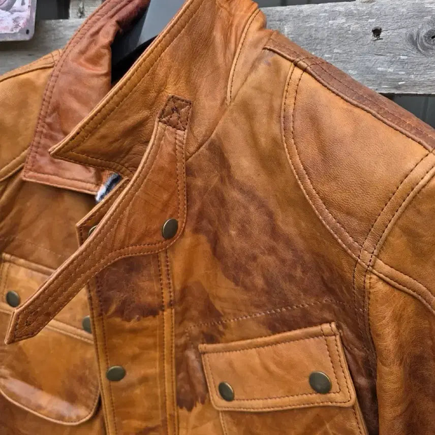 [BUNJANG] Vintage Leather Jacket / 남성가죽자켓