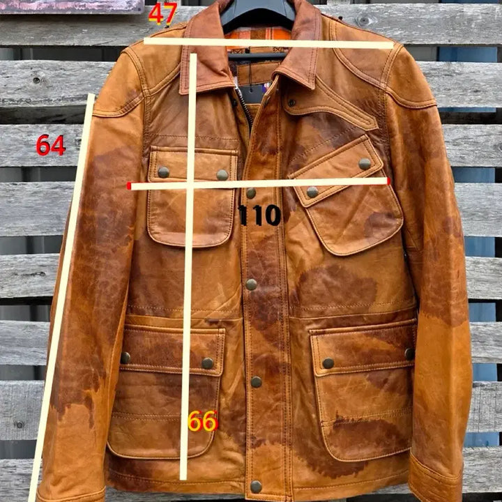 [BUNJANG] Vintage Leather Jacket / 남성가죽자켓