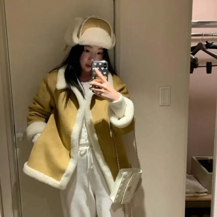 [BUNJANG] Cignature Belle Mustang / 시예 리아 무스탕 (무스탕 모자 무료증정)