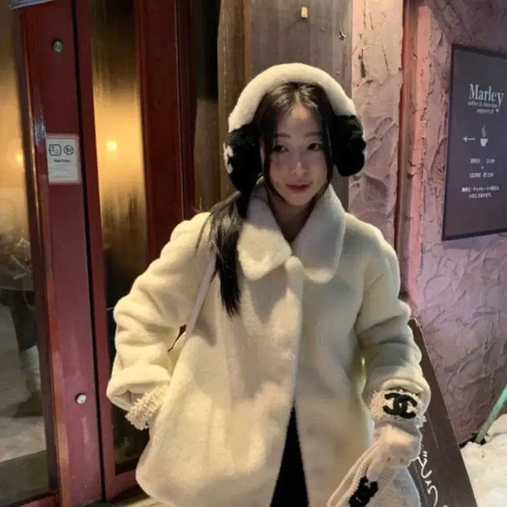 [BUNJANG] Cignature Belle Mustang / 시예 리아 무스탕 (무스탕 모자 무료증정)