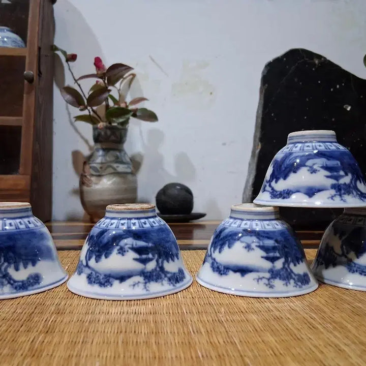 [BUNJANG] Antique Celadon Porcelain Tea Cup Set / 염부청화골동 차잔 찻잔