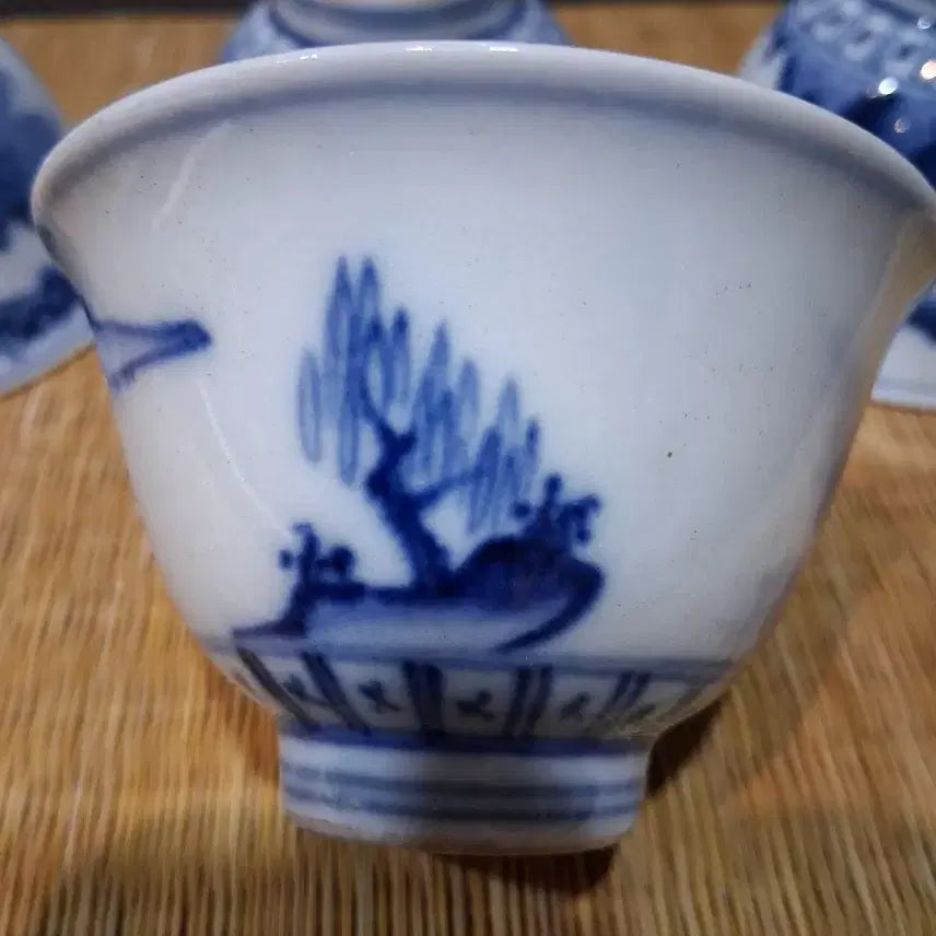 [BUNJANG] Antique Celadon Porcelain Tea Cup Set / 염부청화골동 차잔 찻잔