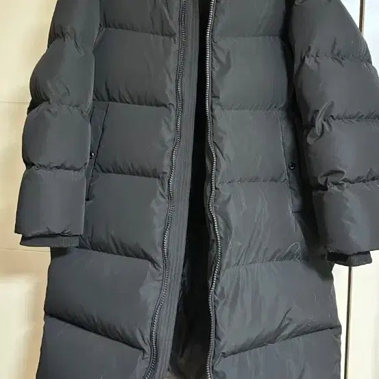 [BUNJANG] Guess Men's Long Padded Jacket (Black, Size L) / 게스 남성 롱패딩 블랙 L사이즈