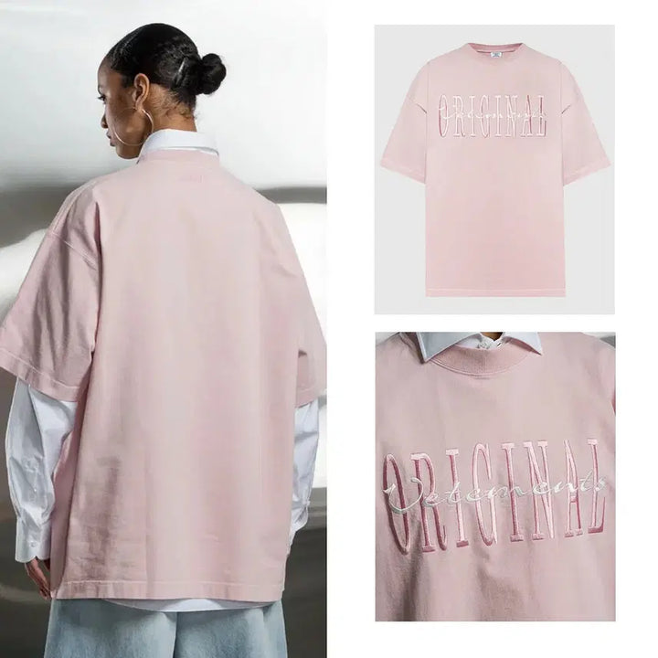 [BUNJANG] VETEMENTS 24 Original Logo Print T-Shirt / 베트멍 24 오리지널 로고 프린트 티셔츠