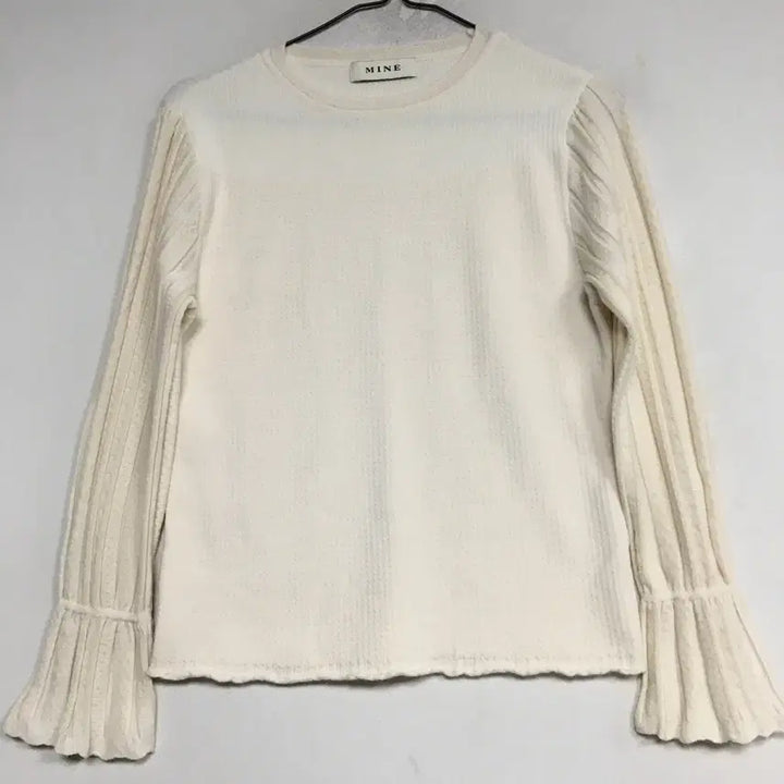 [BUNJANG] MINE Pleated Sleeve Knit Top / MINE 마인 플리츠 슬리브 니트 탑 90