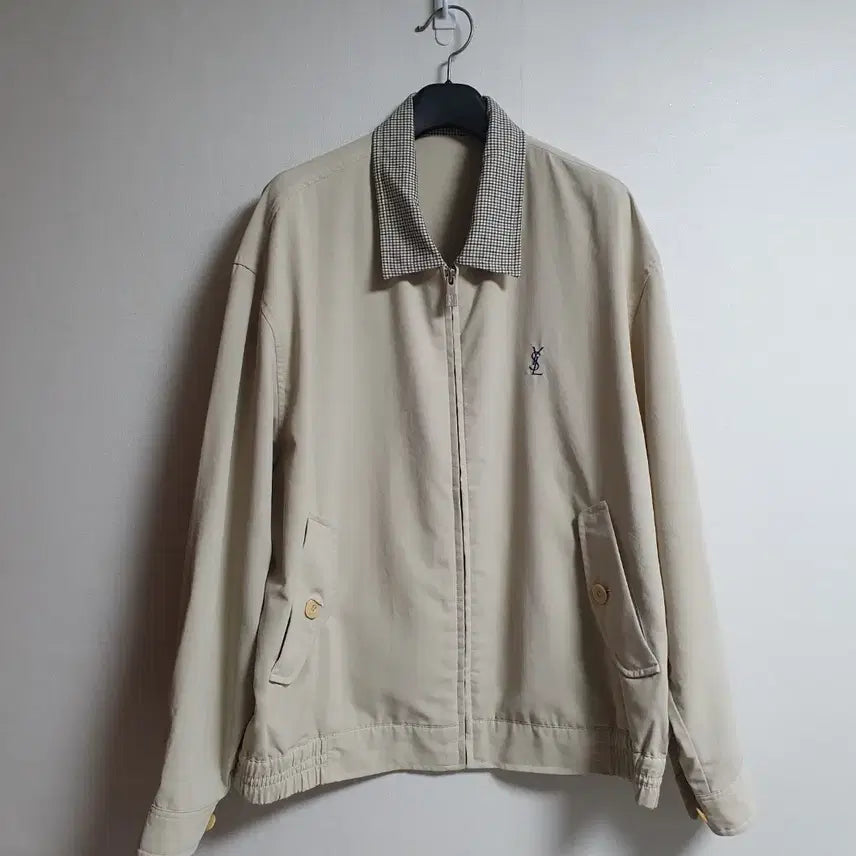 [BUNJANG] Yves Saint Laurent Classic Blouson Zip-Up Jacket / 입생로랑 YSL 클래식 블루종 집업 자켓 100 오버핏