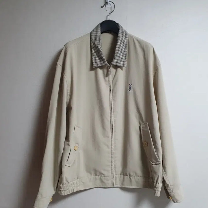 [BUNJANG] Yves Saint Laurent Classic Blouson Zip-Up Jacket / 입생로랑 YSL 클래식 블루종 집업 자켓 100 오버핏