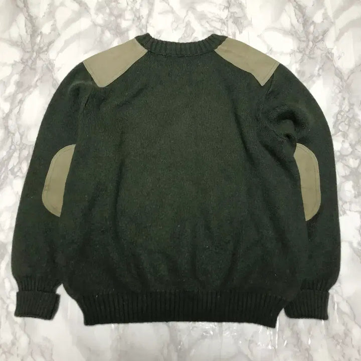 [BUNJANG] Burberry Lambswool Knit Sweater / 버버리 니트 딥카키 램스울 라운드