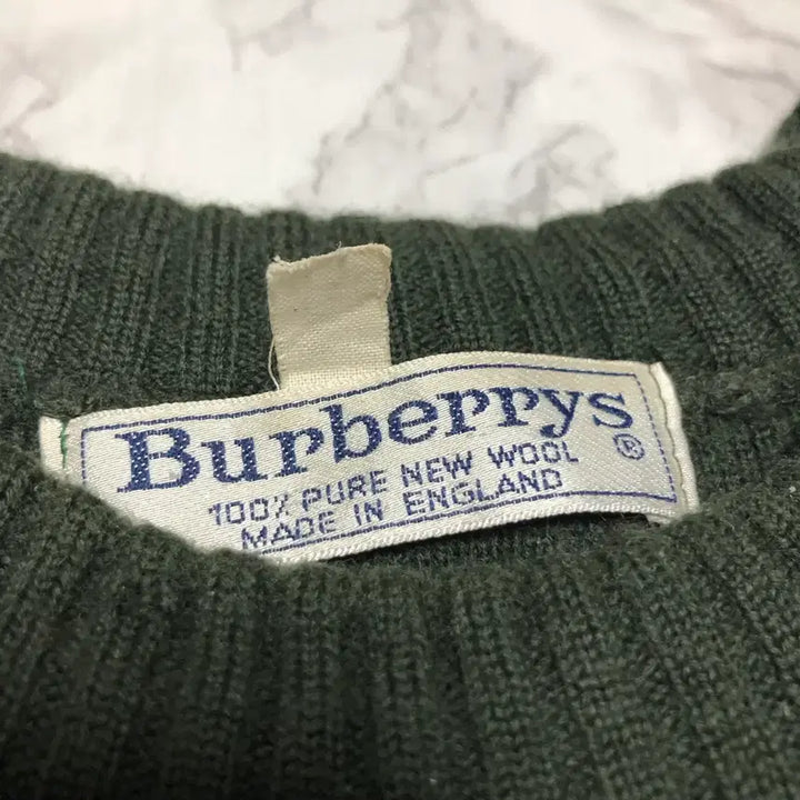 [BUNJANG] Burberry Lambswool Knit Sweater / 버버리 니트 딥카키 램스울 라운드