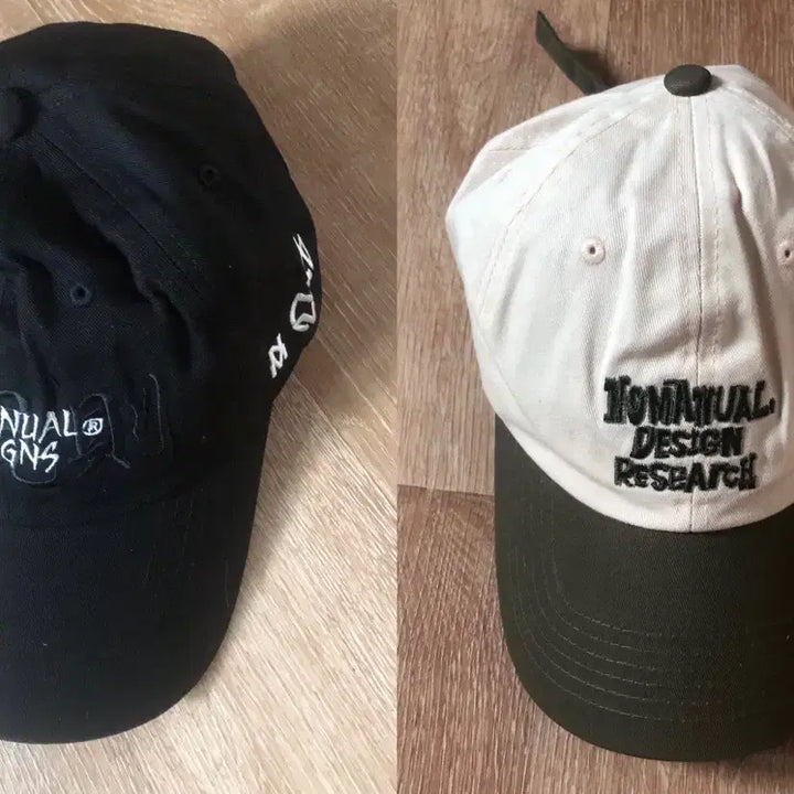 [BUNJANG] No.Manual &amp; Design Research Bundle Set of Two Ball Caps / 노매뉴얼 두들볼캡포레스트, 디자인리서치볼캡 두개묶음