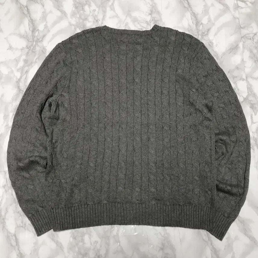 [BUNJANG] Polo Ralph Lauren Cable Knit Sweater / 폴로 랄프로렌 꽈배기 니트 거의새거 남성용