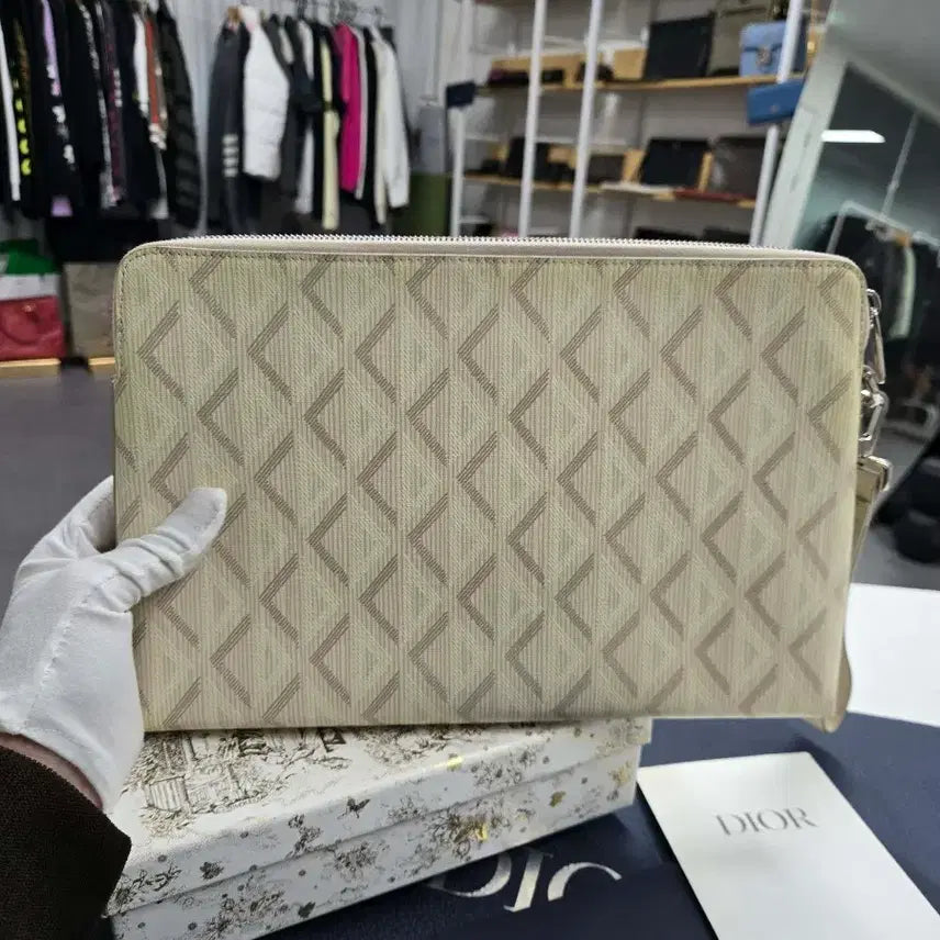 [BUNJANG] Dior Diamond Clutch Bag / [40%할인] 디올 다이아몬드 클러치백