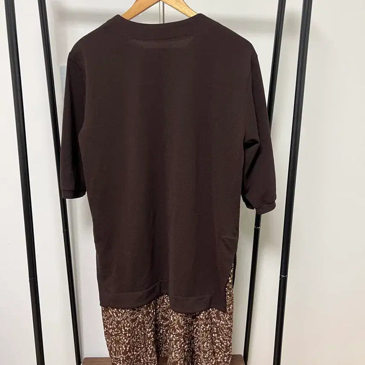 [BUNJANG] Layered Brown Dress / 플라워 레이어드 브라운 원피스 877