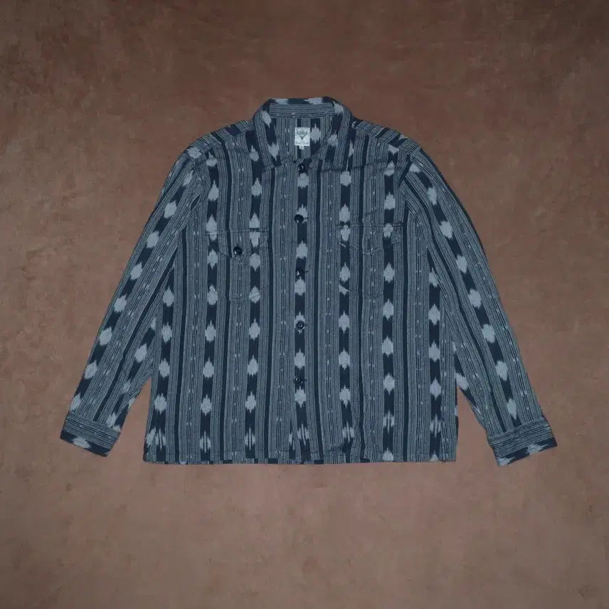 [BUNJANG] South2 West8 Smokey Pattern Cotton Shirt / 남이서팔 스모키패턴 코튼 셔츠