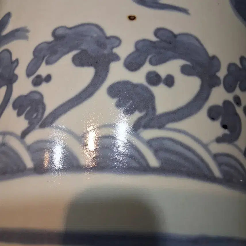 [BUNJANG] Chinese Celadon Porcelain Dragon Motif Vase / 골동중국도자기  청화백자