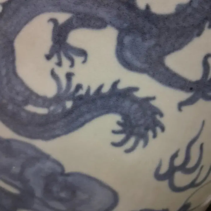 [BUNJANG] Chinese Celadon Porcelain Dragon Motif Vase / 골동중국도자기  청화백자
