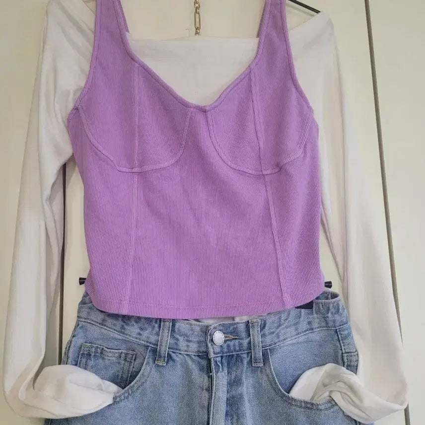 [BUNJANG] Aerie American Eagle Sleeveless Top / 에어리 아메리칸이글자사브랜드
