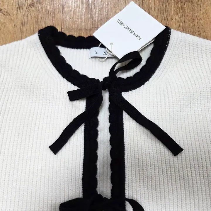 [BUNJANG] Your Name Here Ribbon Cardigan / 유어네임히얼(Your name here) 리본이가디건 프리사이즈 새상품