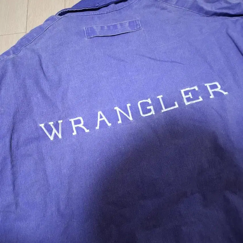 [BUNJANG] Wrangler 90s Brush Popper Blouson Jacket / 90s 랭글러 브러쉬 팝퍼 후면 로고 블루종 판매합니다