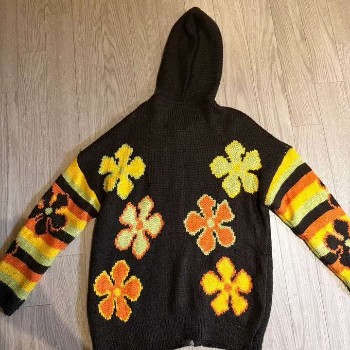 [BUNJANG] Urban Outfitters Floral Pattern Knit Hoodie Zip-up / Urban Outfitters 플라워 니트 후드집업 Y2K
