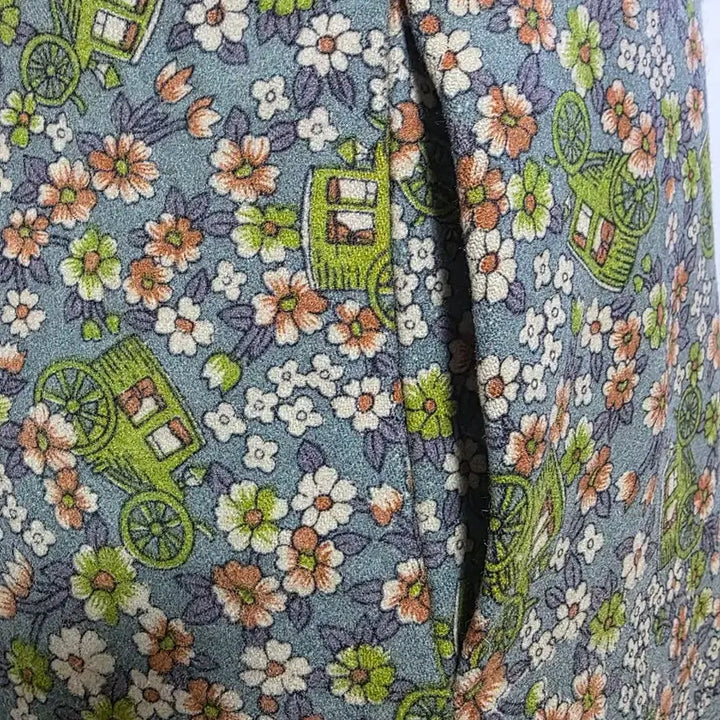 [BUNJANG] Vintage Floral Pattern Long Dress / 플라워 패턴 롱 원피스 빈티지 스타일