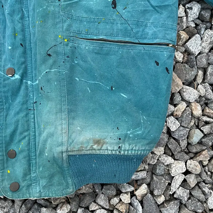 [BUNJANG] Blooming Town Custom Painted Workwear Jacket / 90s Blooming Town 커스텀 페인팅 워크웨어(실측확인)