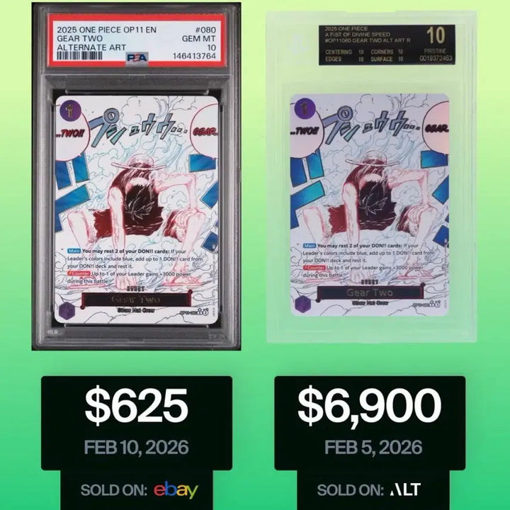 [SOLD OUT] 원피스 카드 OP11 루피 기어2 PSA10