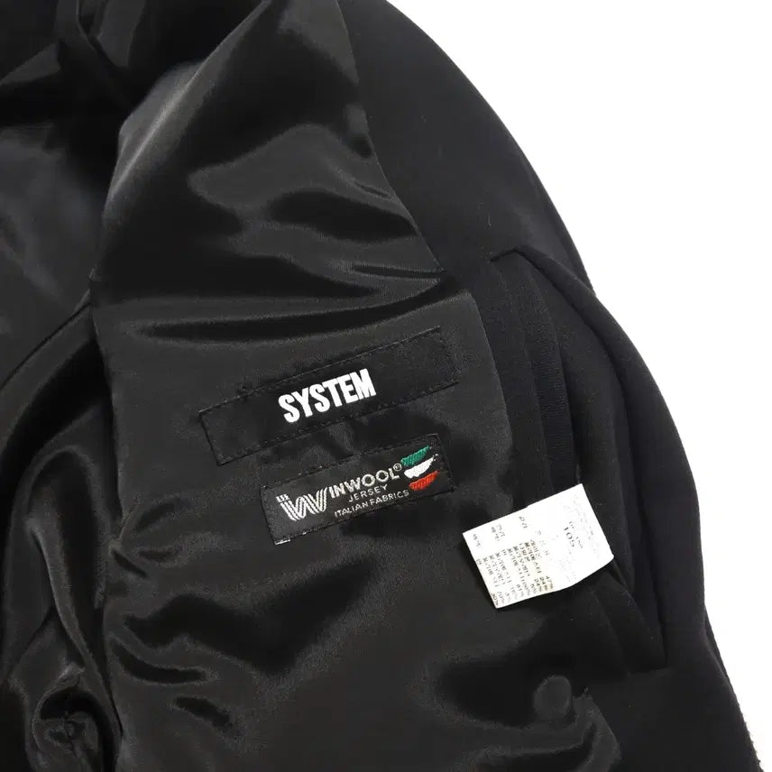 [BUNJANG] SYSTEM Wool Jersey Blouson Zip Jacket Black / 시스템 SYSTEM 울저지 블루종 집업 자켓 블랙