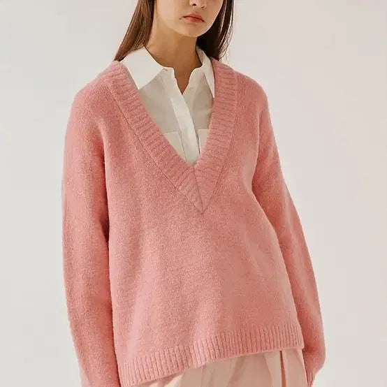 [BUNJANG] Studio Tomboy V-Neck Alpaca Pullover Knit / 스튜디오 톰보이 브이넥 알파카 풀오버 니트