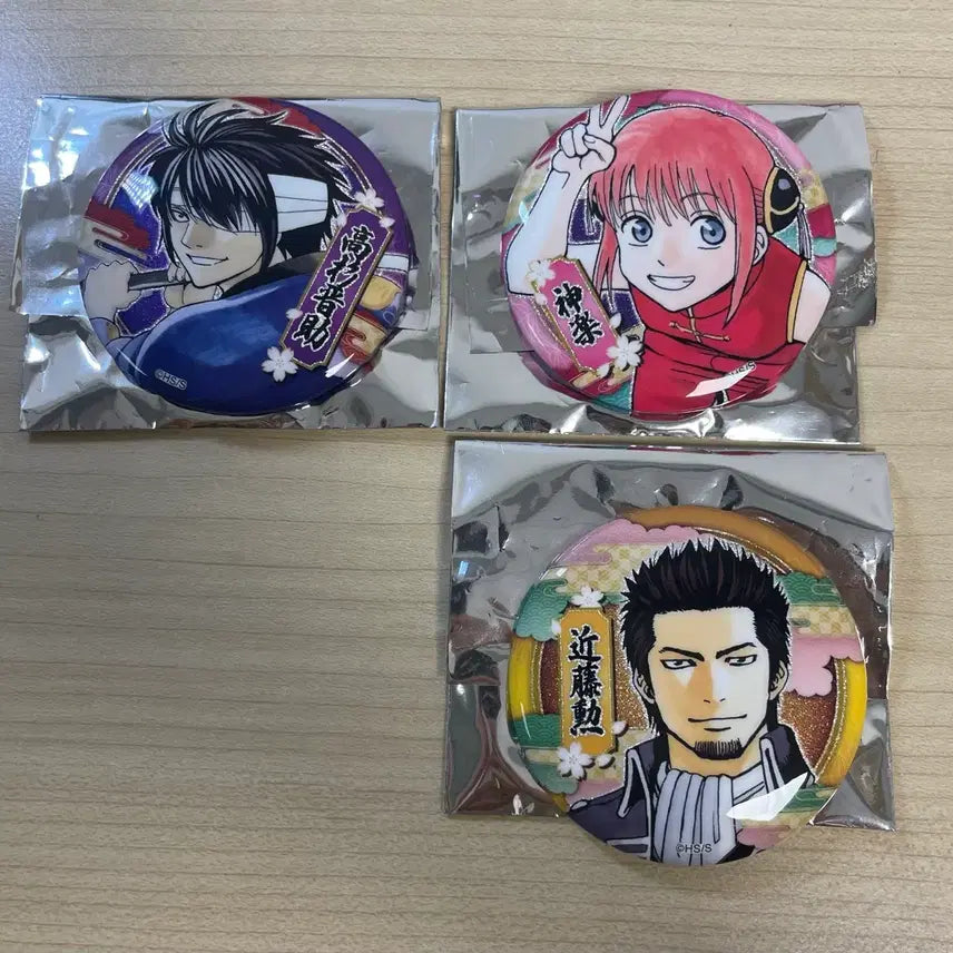 [BUNJANG] Gintama Original Illustration Can Badge Bundle Set / 은혼 원화 캔뱃지 일괄