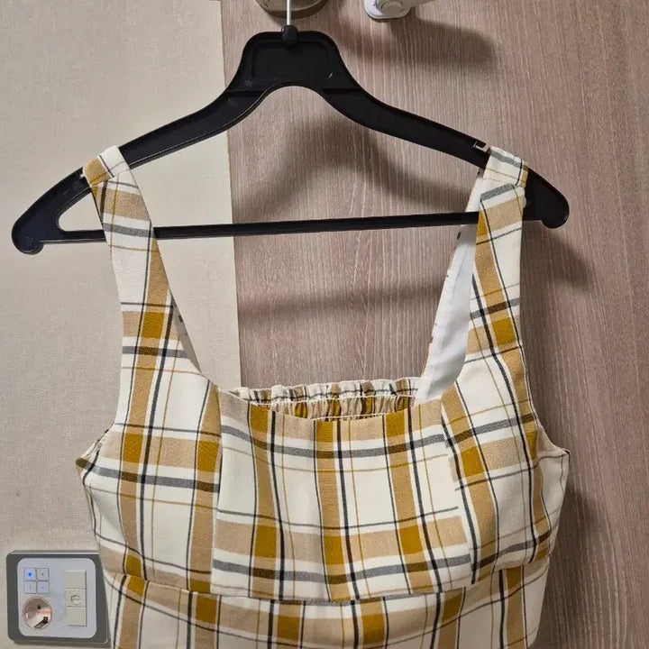 [BUNJANG] Dundop Cheese Check Two-Piece Set / 던드롭 치즈 체크 투피스
