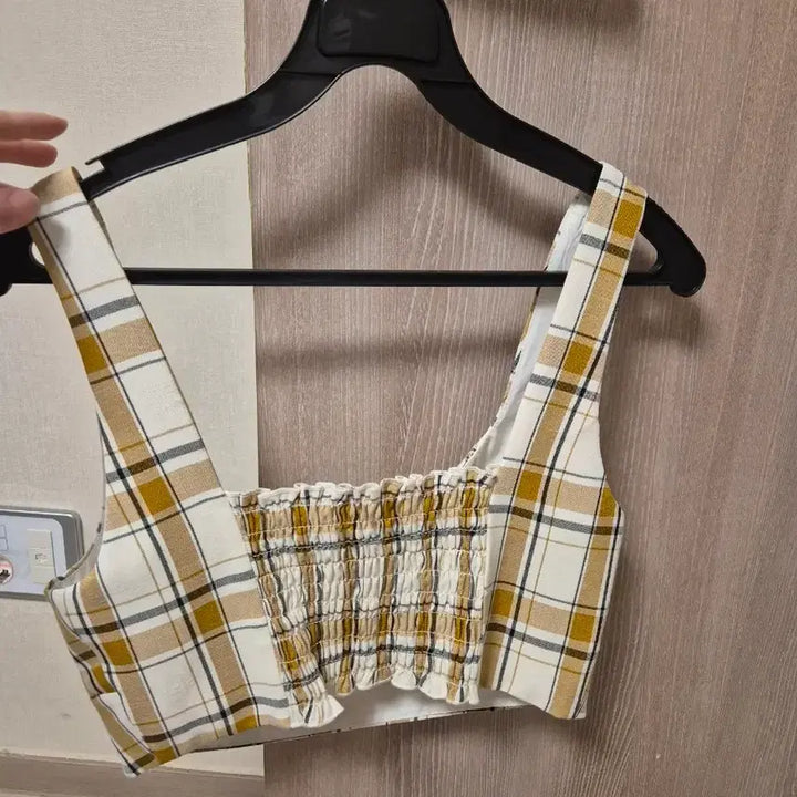 [BUNJANG] Dundop Cheese Check Two-Piece Set / 던드롭 치즈 체크 투피스