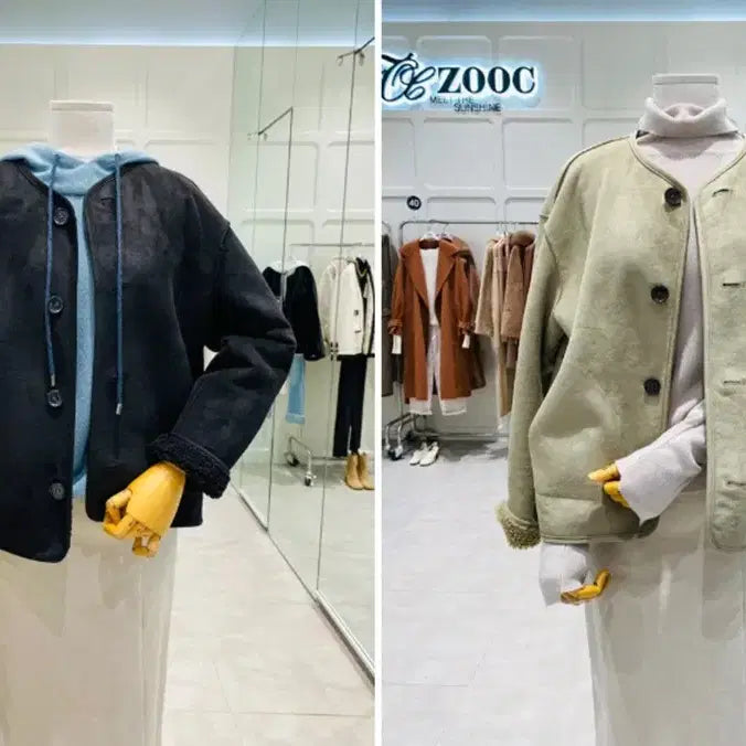 [BUNJANG] Juke Reversible Suede Fleece Jacket / 주크 리버시블 스웨이드 뽀글이 자켓