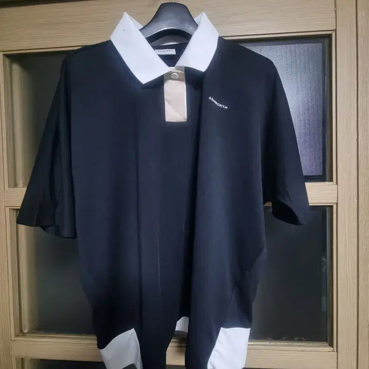 [BUNJANG] ASHWORTH Black Collar Short Sleeve T-shirt / ASHWORTH 블랙 카라 반팔티셔츠 105