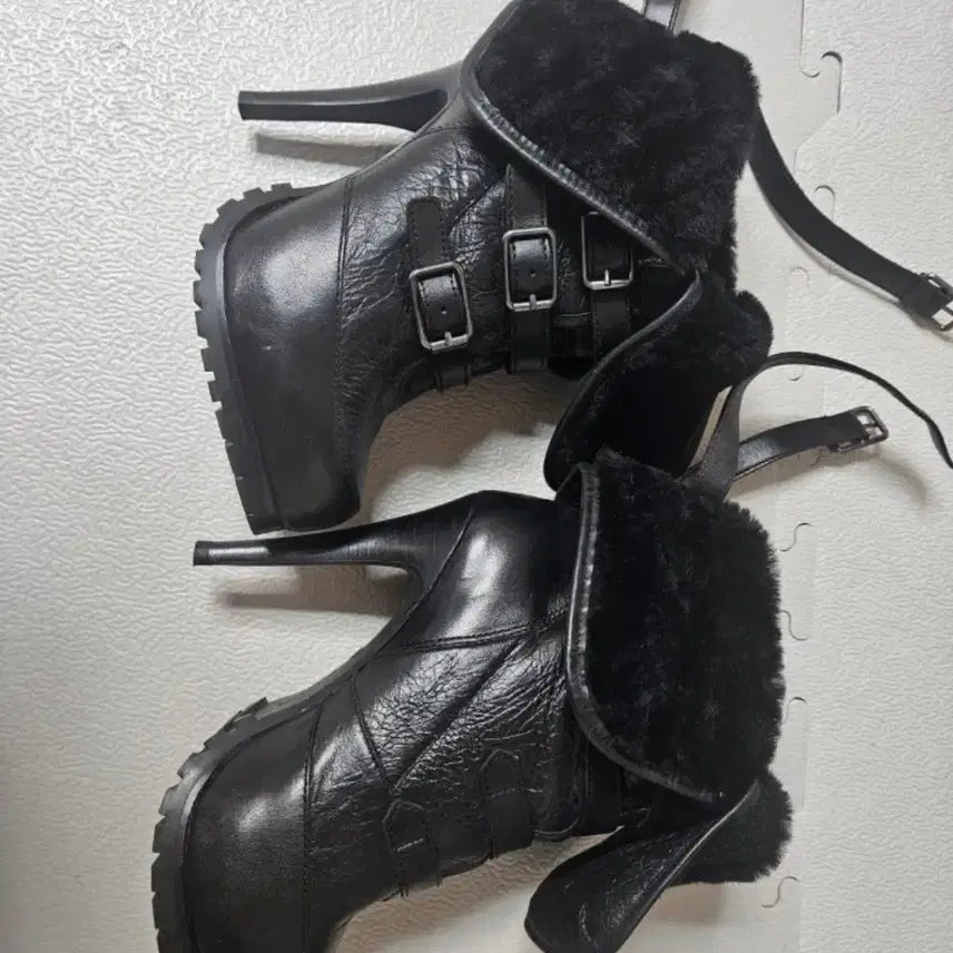 [BUNJANG] ASH Black Leather Heel Boots / ASH 블랙 가죽 힐 부츠