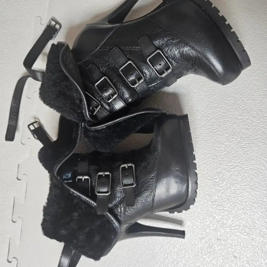 [BUNJANG] ASH Black Leather Heel Boots / ASH 블랙 가죽 힐 부츠