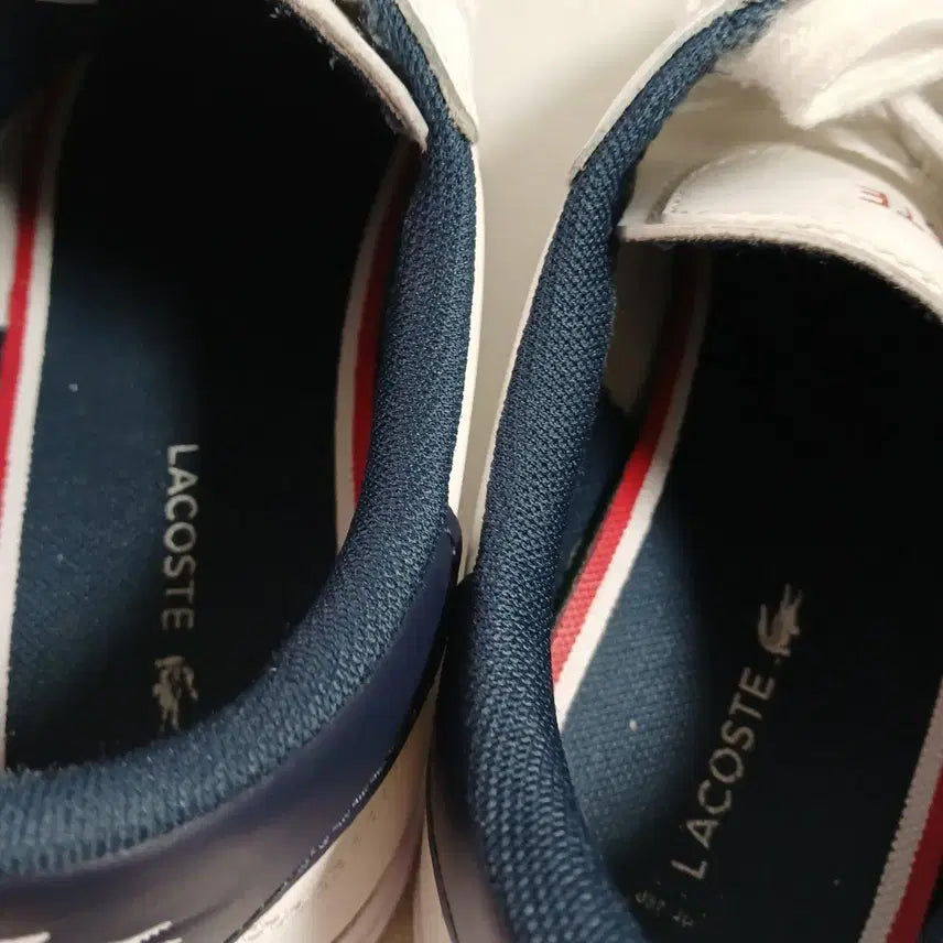 [BUNJANG] Lacoste Powercourt Leather White Sneakers / 라코스테 파워코트 레더 흰색 스니커즈
