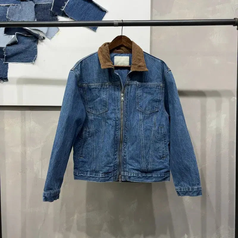 [BUNJANG] Lafayette Store Street Two-Way Denim Work Jacket / (95) 라퍼지스토어 스트릿 투웨이 카라 데님 트러커 워크자켓