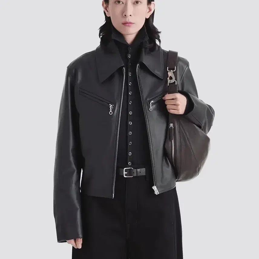 [BUNJANG] 르메르 모카 레더 블루종 / (M) 르메르 모카 레더 블루종