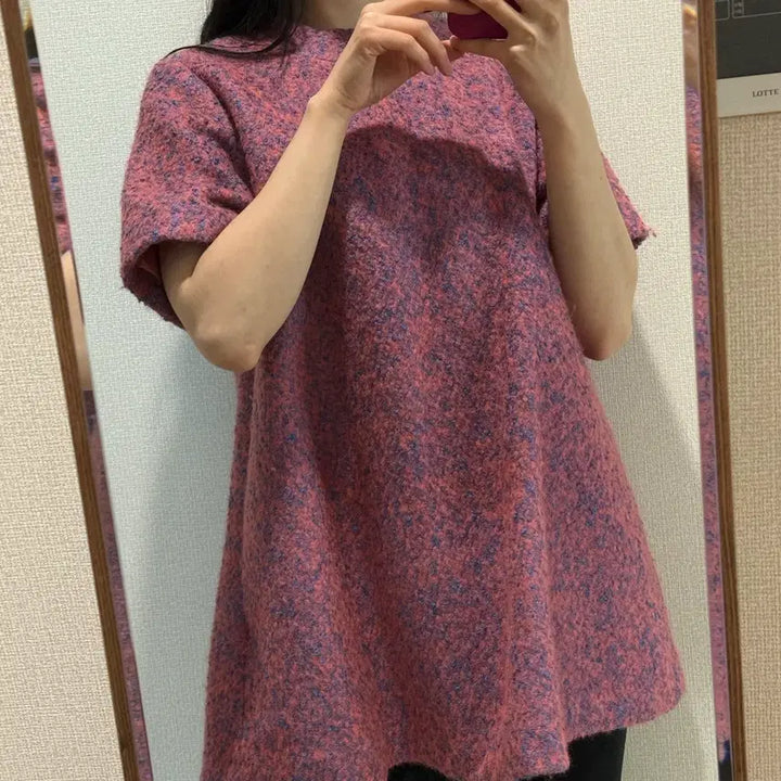 [BUNJANG] Pink Tweed Mini Dress / 핑크 트위드 원피스