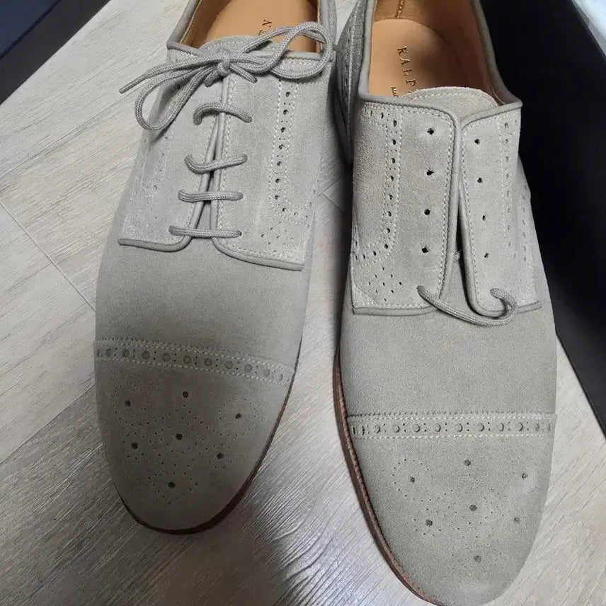 [BUNJANG] Ralph Lauren Suede Cap-Toe Brogue (Size 9.5D) / 랄프로렌 남성 스웨이드 캡토 브로그 9.5D