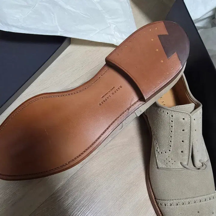 [BUNJANG] Ralph Lauren Suede Cap-Toe Brogue (Size 9.5D) / 랄프로렌 남성 스웨이드 캡토 브로그 9.5D