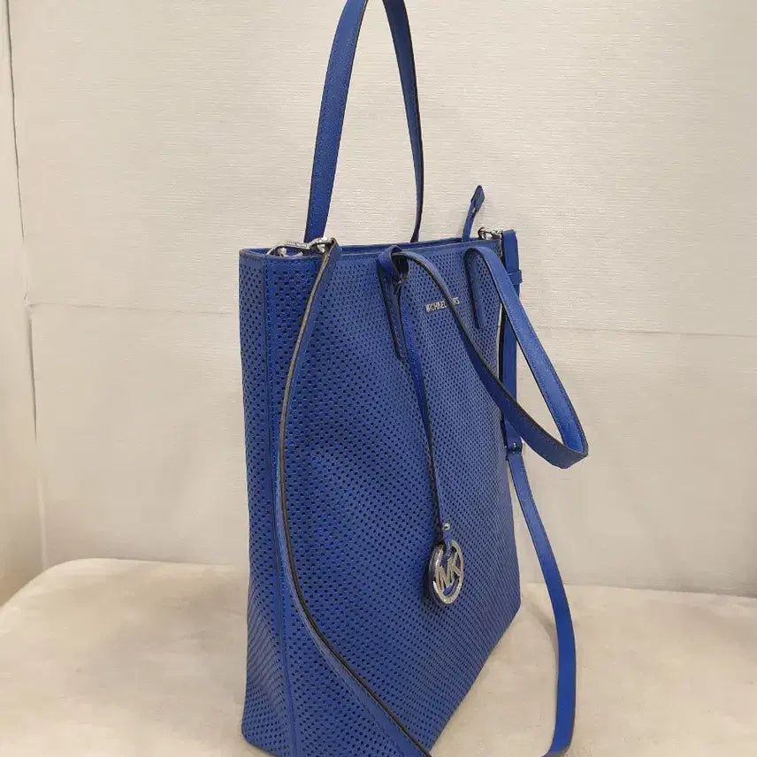 [BUNJANG] Michael Kors Blue Tote Shoulder Crossbody Bag / 마이클코어스 블루 토트백 숄더백 크로스백