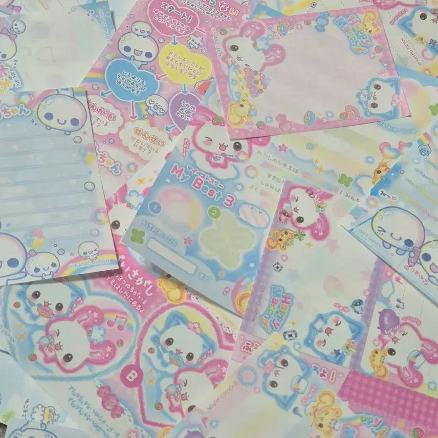 [BUNJANG] Heisei Era Retro Style Memo Pad Paper Pack / 일본 정품 헤이세이 고전 레트로 느낌 낭낭 메모지 띵 3탄 지류 다이어리
