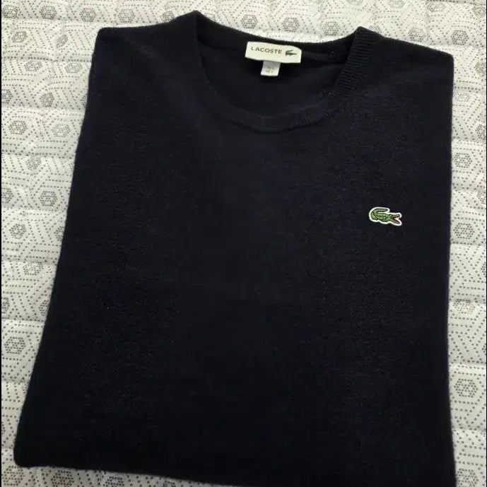 [BUNJANG] Lacoste Men's Wool Knit Navy Sweater / 라코스테 남성 울니트 진네이비 100