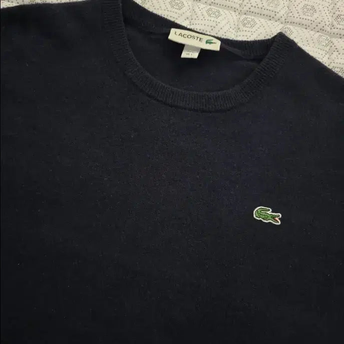 [BUNJANG] Lacoste Men's Wool Knit Navy Sweater / 라코스테 남성 울니트 진네이비 100